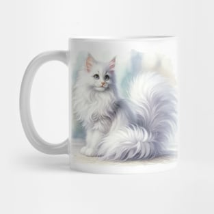 Turkish Angora Watercolor Kitten - Cute Kitties Mug